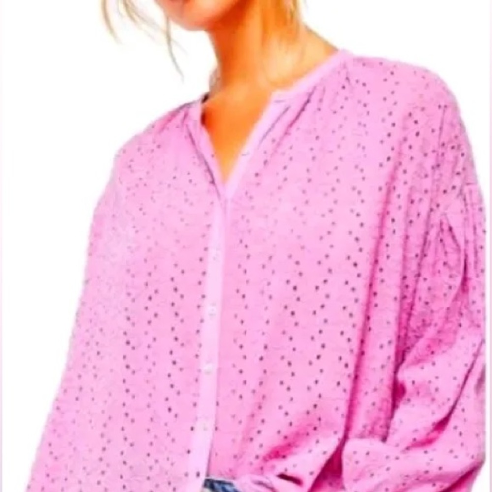 Free People eyelet top